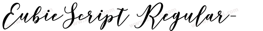 EubieScript Regular字体转换